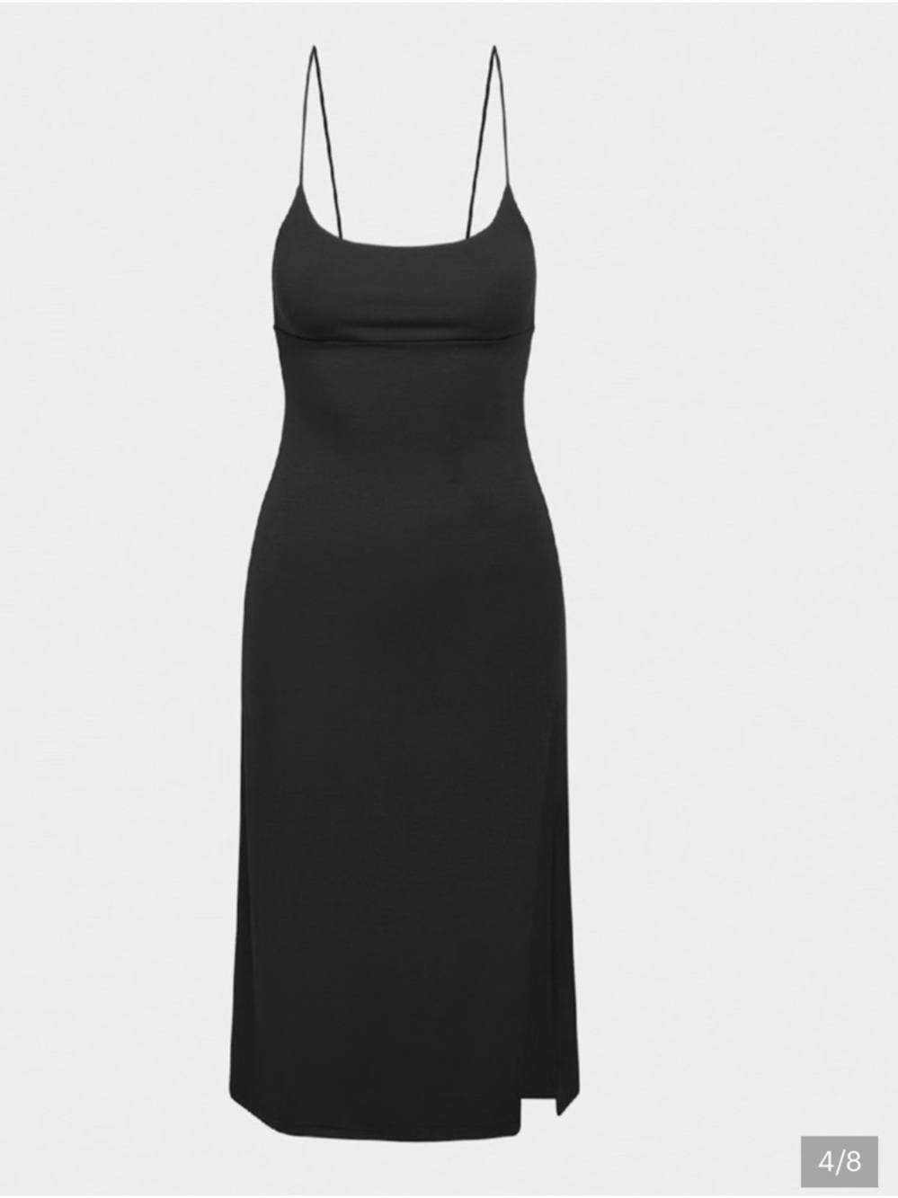 Aritzia Black Midi Slip Dress